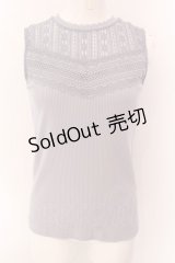 axes femme POETIQUE / レースビスチェ切換タンク M サックス O-25-01-31-1007-AX-TO-SZ-OS