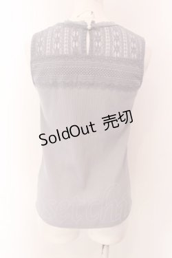 画像2: axes femme POETIQUE / レースビスチェ切換タンク M サックス O-25-01-31-1007-AX-TO-SZ-OS