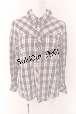画像1: axes femme / チェックシャツ  パープル O-25-01-31-1011-AX-BL-SZ-OS