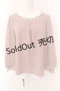 axes femme / ギャザー袖切替トップス M ピンク O-25-01-31-1013-AX-TO-OW-OS