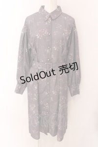 axes femme POETIQUE / ヴィンテージベリーシャツワンピース  チャコール O-25-01-31-1019-AX-OP-IG-OS