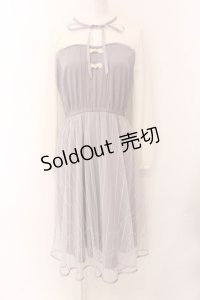 axes femme POETIQUE / チュールデザインチャイナワンピース M ラベンダー O-25-01-31-1020-AX-OP-OW-OS