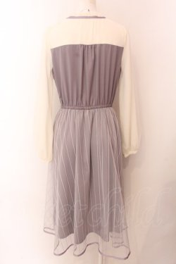 画像3: axes femme POETIQUE / チュールデザインチャイナワンピース M ラベンダー O-25-01-31-1020-AX-OP-OW-OS