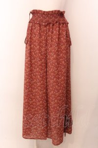 axes femme / 小花柄さすぺんだーワイドパンツ M ピンクベージュ O-25-01-31-1026-AX-PA-IG-OS