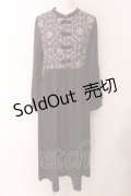 axes femme / チャイナ×オーナメント柄ワンピース F ワイン O-25-01-31-1027-AX-OP-OW-OS