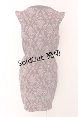 画像3: axes femme / アラベスク柄ノースリーブワンピース  パープル O-25-01-31-1031-AX-OP-IG-OS