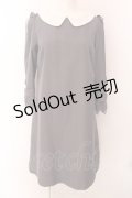 axes femme POETIQUE / グレンチェックショルダーレースワンピース  グレー×オフシロ O-25-01-31-1034-AX-OP-IG-OS