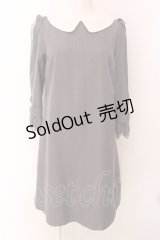 axes femme POETIQUE / グレンチェックショルダーレースワンピース  グレー×オフシロ O-25-01-31-1034-AX-OP-IG-OS