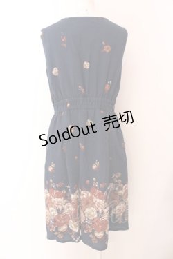 画像2: axes femme / ドライフラワー柄ワンピース M ネイビー O-25-01-31-1038-AX-OP-IG-OS