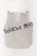 【SALE】Bubbles / スピンドルチェックサススカート M ブラウン系 O-25-01-31-055-CA-SK-OW-ZT165