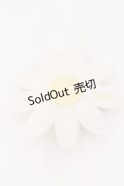 画像1: MILK / マーガレットバレッタ  オフシロ×イエロー O-25-01-31-077-ML-AC-IG-OS