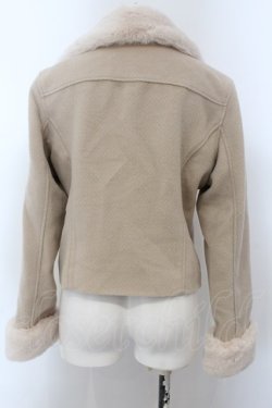 画像3: axes femme / ライダース風ショートコート M ベージュ O-25-01-31-2035-AX-CO-IG-ZT-C039
