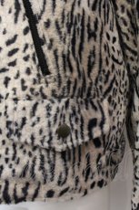 画像2: 【SALE】Candy Stripper / 総柄ファーライダース 2 ベージュ O-25-01-31-2062-PU-JA-OW-ZT010 (2)