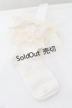 画像2: metamorphose / ラッセルレースクルーソックス  生成り O-25-01-31-2073-ME-ZA-IG-OS