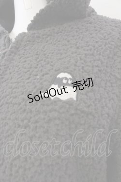 画像2: Candy Stripper / おばけワッペンボアパーカー 2 グレー O-25-01-31-2009-PU-TO-IG-ZT014