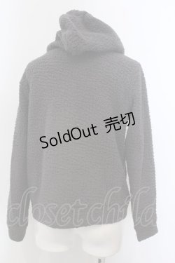 画像4: Candy Stripper / おばけワッペンボアパーカー 2 グレー O-25-01-31-2009-PU-TO-IG-ZT014