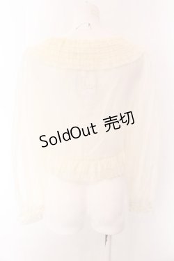 画像5: With Puji / 薔薇花庭ブラウスボレロ M キナリ O-25-02-04-040-EL-TO-OW-OS