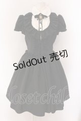 MARBLE / ブラウス付き風編み上げロマンティックワンピース  ブラック×ホワイト O-25-02-04-004-GO-OP-IG-OS