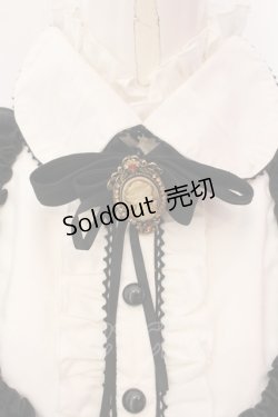 画像2: MARBLE / ブラウス付き風編み上げロマンティックワンピース  ブラック×ホワイト O-25-02-04-004-GO-OP-IG-OS