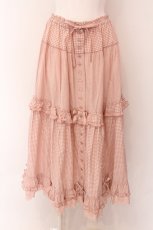 画像1: PINK HOUSE / ×misako aoki ギンガムチェックスカート  ピンク O-25-02-04-048-LO-SK-IG-ZT151 (1)