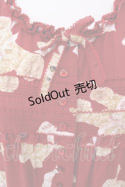 画像2: PINK HOUSE / リボンテディちゃんのティアードワンピース  アカ O-25-02-04-049-LO-OP-IG-OS