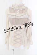 Ozz oneste / ローズエンブロイダリースタンドネックプルブラウス  オレンジ系 O-25-02-04-069-OO-TO-IG-OS
