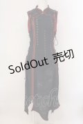 Ozz oneste / 颯流天月ノースリーブワンピース  ネイビー O-25-02-04-071-OO-OP-IG-OS