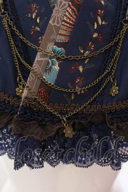 画像2: Ozz oneste / チャイナ風付け襟  ネイビー O-25-02-04-073-OO-ZA-IG-OS