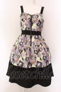 axes femme POETIQUE / ナイトメアー・ビフォア・クリスマス/ツギハギ風ワンピース M マルチ O-25-02-04-016-AX-OP-OW-OS