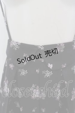 画像3: axes femme / すみれ柄サス付スカート M クロ O-25-02-07-029-AX-SK-OW-ZY
