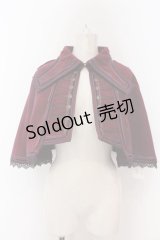Ozz oneste / 薔薇刺繍ナポレオンケープ  ワイン O-25-02-07-035-OO-JA-OW-OS
