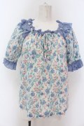Jane Marple / Celiaとピンチェックのブラウス M ブルー系 O-25-02-07-040-JM-BL-OW-OS