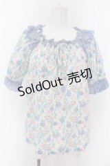 Jane Marple / Celiaとピンチェックのブラウス M ブルー系 O-25-02-07-040-JM-BL-OW-OS