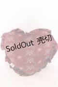 【SALE】m petit by misako / NINA'SハートCリボン　クッション  ワイン O-25-02-07-057-LO-ZA-OW-ZT-K015
