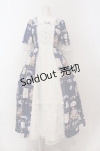axes femme kawaii / 10thアニバーサリーワンピース M サックス O-25-02-07-015-AX-OP-YM-OS