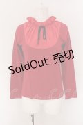 MILK / ギャザーネックカットソー  アカ O-25-02-08-035-ML-TO-IG-OS