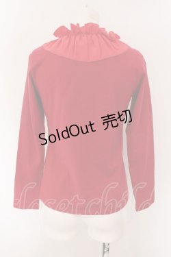 画像3: MILK / ギャザーネックカットソー  アカ O-25-02-08-035-ML-TO-IG-OS