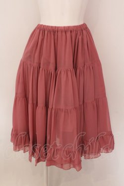 画像1: Victorian maiden / ボリュームシフォンフリルペチコートスカート  ローズピンク O-25-02-08-004-CL-SK-IG-OS