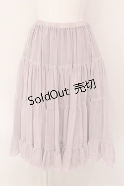 画像1: Victorian maiden / ボリュームシフォンフリルペチコートスカート  ラベンダー O-25-02-08-005-CL-SK-IG-OS