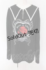 LISTEN FLAVOR / 天国のバラセーラートップス F ブラック O-25-02-08-060-PU-TO-OW-OS
