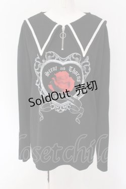 画像1: LISTEN FLAVOR / 天国のバラセーラートップス F ブラック O-25-02-08-060-PU-TO-OW-OS