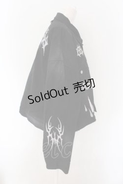 画像3: REFLEM / プリントクロップGジャン F ブラック O-25-02-08-061-PU-JA-OW-OS