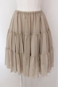 Victorian maiden / ボリュームシフォンペチコートスカート（ショート）  マロンベージュ O-25-02-08-007-CL-SK-IG-OS