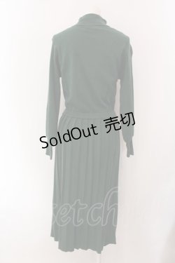 画像3: LEBECCA boutique / 音の混ざったプリーツニットワンピース  グリーン O-25-02-10-048-EL-OP-IG-OS