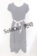 an another angelus / スカーフ付き前開きワンピース  ネイビー O-25-02-10-022-CA-OP-IG-ZT203