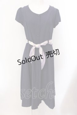 画像1: an another angelus / スカーフ付き前開きワンピース  ネイビー O-25-02-10-022-CA-OP-IG-ZT203