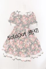 Angelic Pretty / ゴブラン調プリントワンピース  クロ×アイボリー O-25-02-11-022-AP-OP-IG-OS