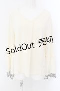 axes femme / フレアスリーブトップス M アイボリー O-25-02-11-037-AX-TO-IG-OS
