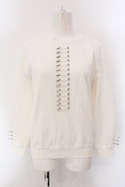 画像1: MILKBOY / セーフティーピンスウエット  ホワイト O-25-02-11-045-MB-TO-OW-ZY