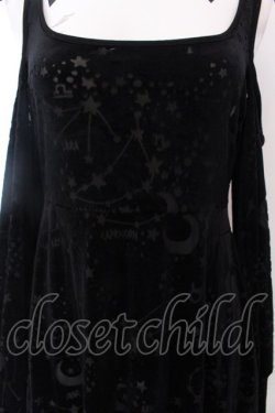 画像2: KILL STAR / Velvet Cosmo Zodiak Sign Cold Shoulder Dress ドレス S ブラック O-25-02-11-057-SL-OP-IG-OS